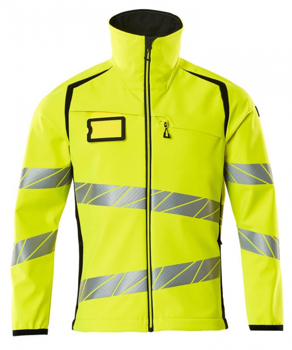 MASCOT-Workwear, Warnschutz-Soft Shell Jacke, ACCELERATE SAFE, warngelb/schwarz