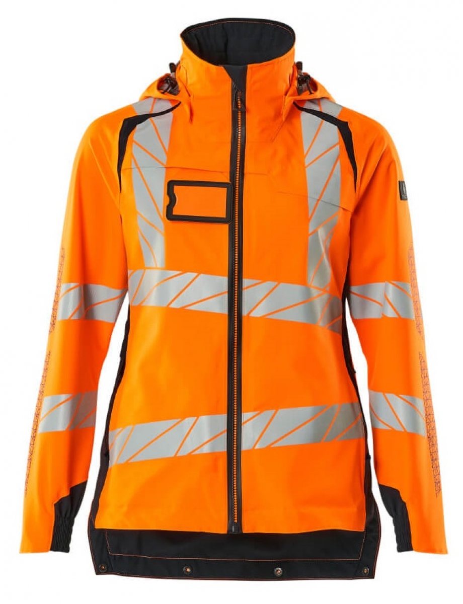 MASCOT-Workwear, Warnschutz-Damen Hard Shell Jacke, ACCELERATE SAFE, warnorange/schwarzblau