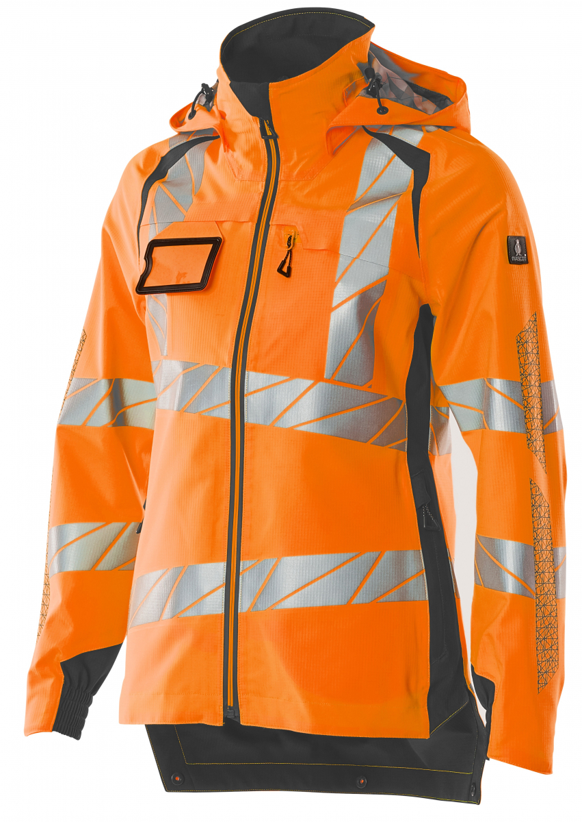 MASCOT-Workwear, Warnschutz-Damen Hard Shell Jacke, ACCELERATE SAFE, warnorange/dunkelanthrazit