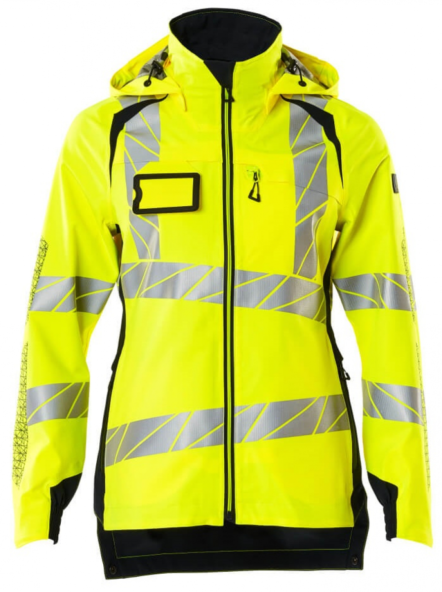 MASCOT-Workwear, Warnschutz-Damen Hard Shell Jacke, ACCELERATE SAFE, warngelb/schwarzblau