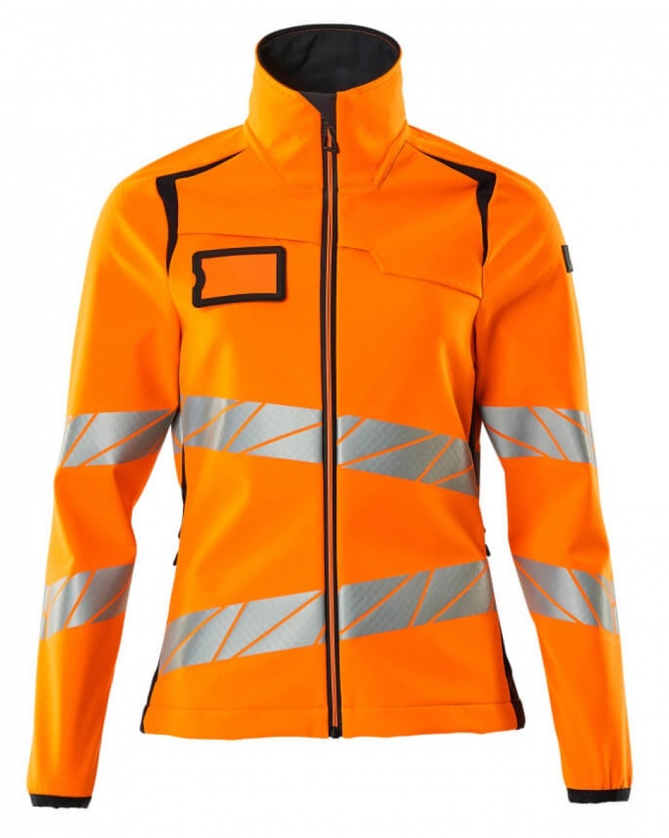 MASCOT-Workwear, Warnschutz-Damen Soft Shell Jacke, ACCELERATE SAFE, warnorange/schwarzblau