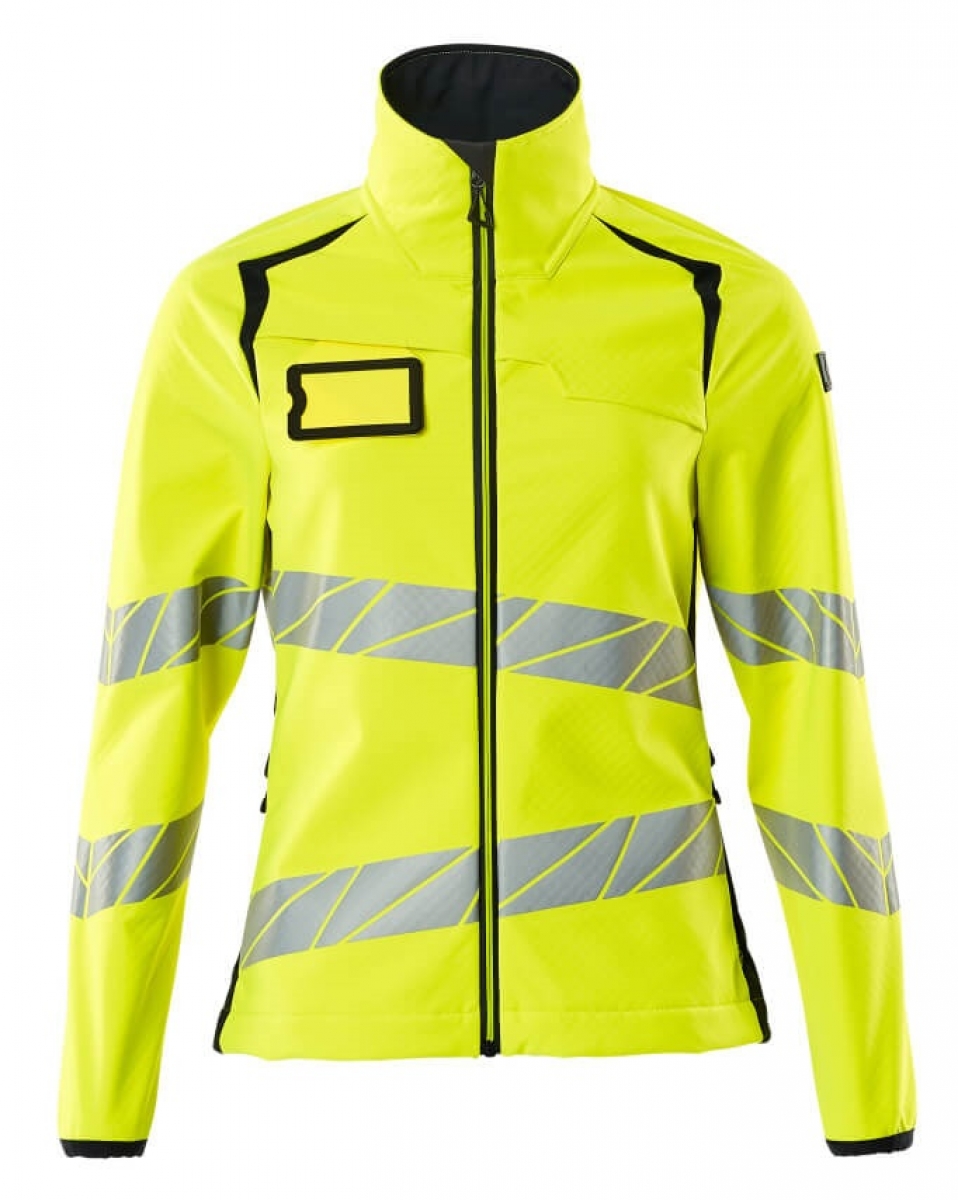 MASCOT-Workwear, Warnschutz-Damen Soft Shell Jacke, ACCELERATE SAFE, warngelb/schwarzblau