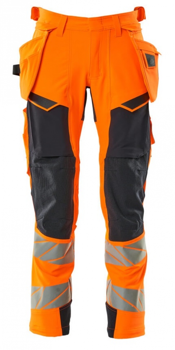 MASCOT-Workwear, Warnschutz-Bundhose, ACCELERATE SAFE, 76 cm, warnorange/schwarzblau