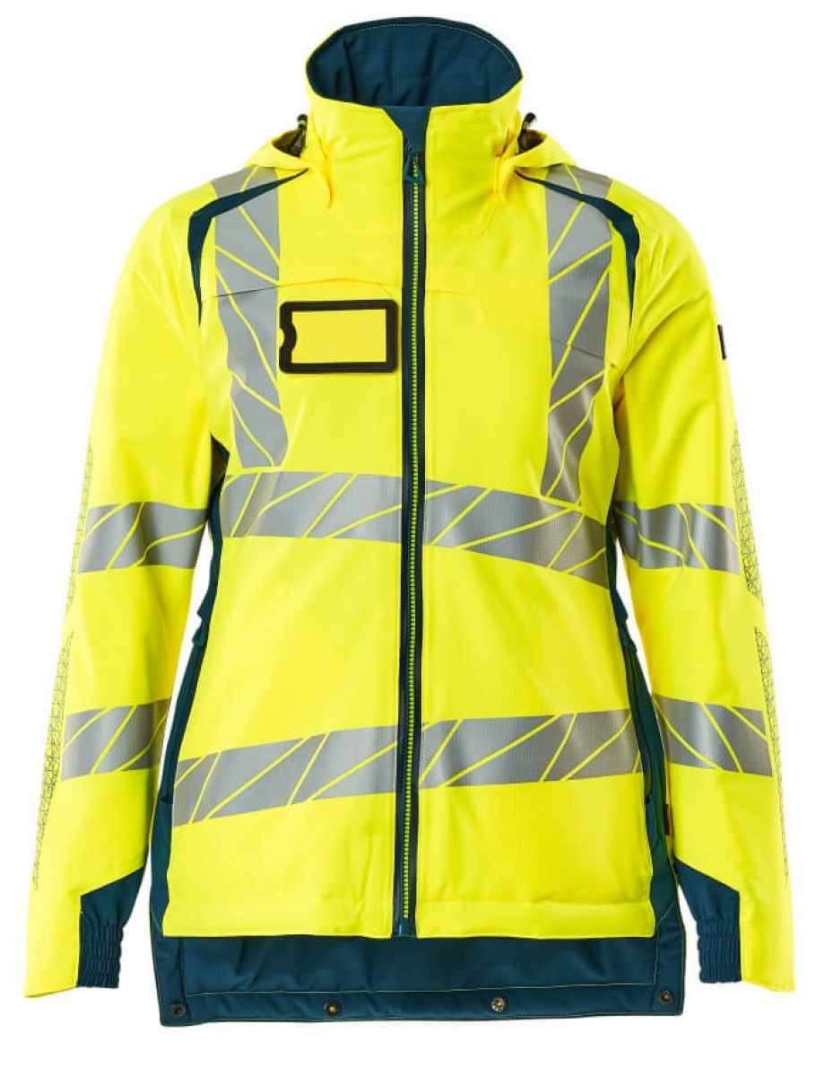 MASCOT-Workwear, Warnschutz-Damen-Winterjacke, ACCELERATE SAFE, warngelb/dunkelpetroleum