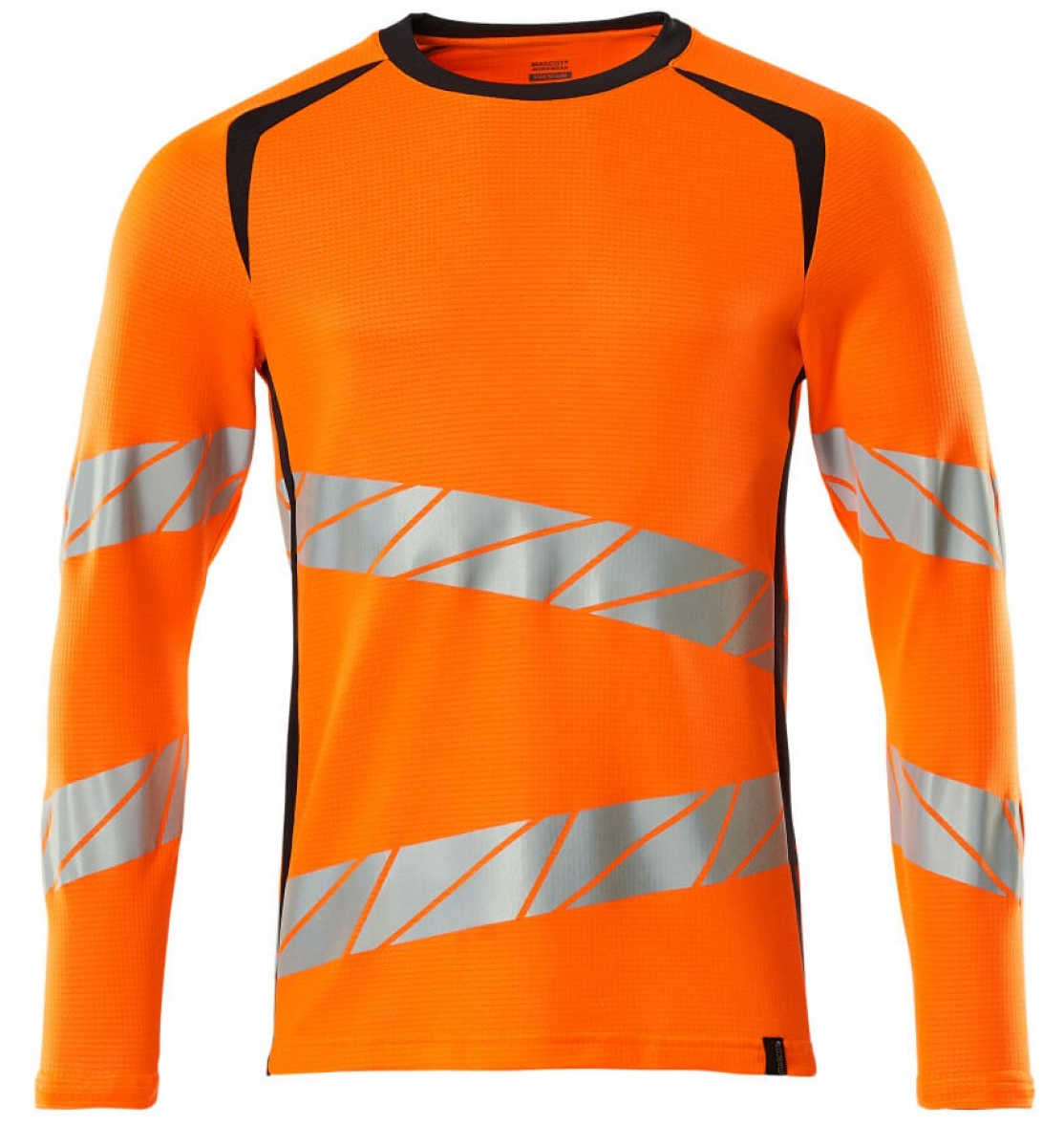 MASCOT-Workwear, Warnschutz-Langarm-Shirt, ACCELERATE SAFE, warnorange/schwarzblau