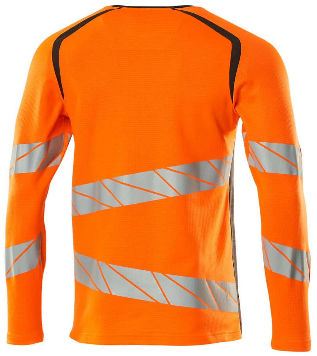 MASCOT-Workwear, Warnschutz-Langarm-Shirt, ACCELERATE SAFE, warnorange/dunkelanthrazit