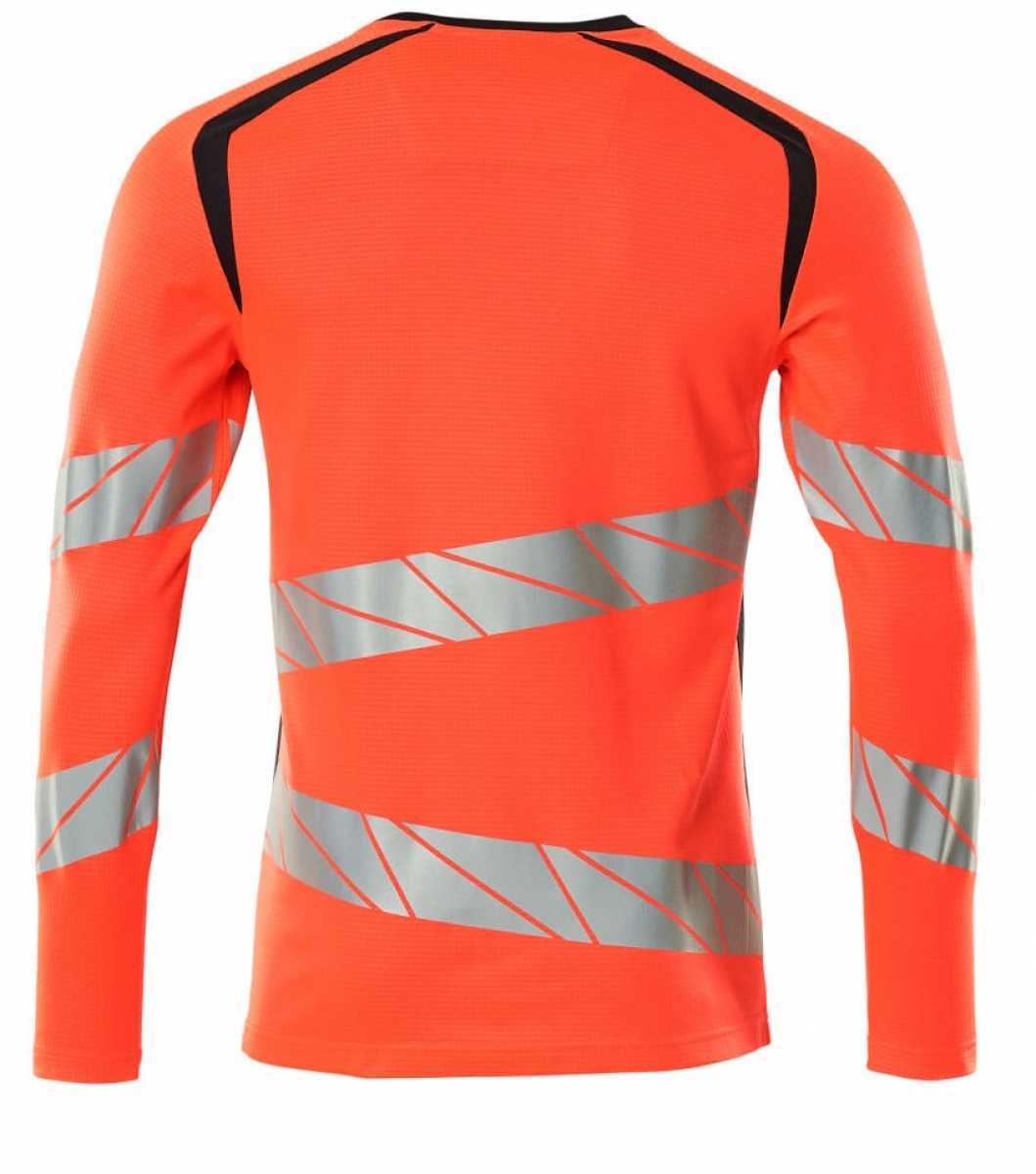 MASCOT-Workwear, Warnschutz-Langarm-Shirt, ACCELERATE SAFE, warnrot/schwarzblau