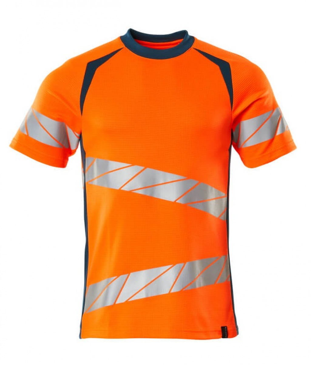 MASCOT-Workwear, Warnschutz-T-Shirt, ACCELERATE SAFE, warnorange/dunkelpetroleum