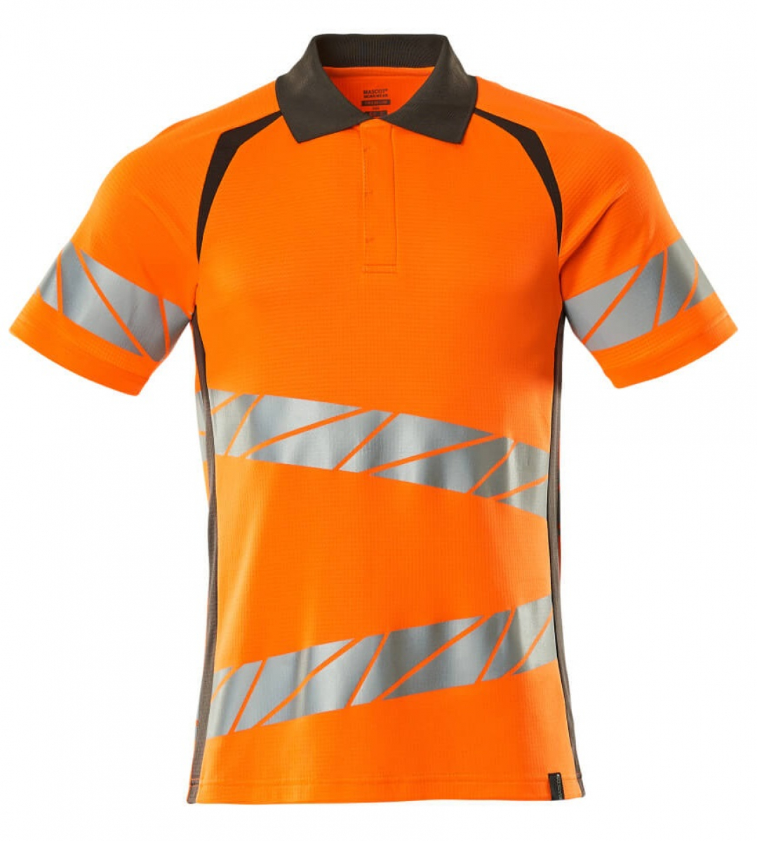 MASCOT-Workwear, Warnschutz-Polo-Shirt, ACCELERATE SAFE, warnorange/dunkelanthrazit