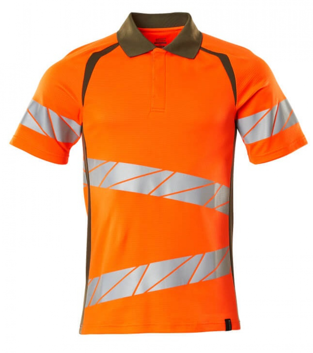 MASCOT-Workwear, Warnschutz-Polo-Shirt, ACCELERATE SAFE, warnorange/moosgrn