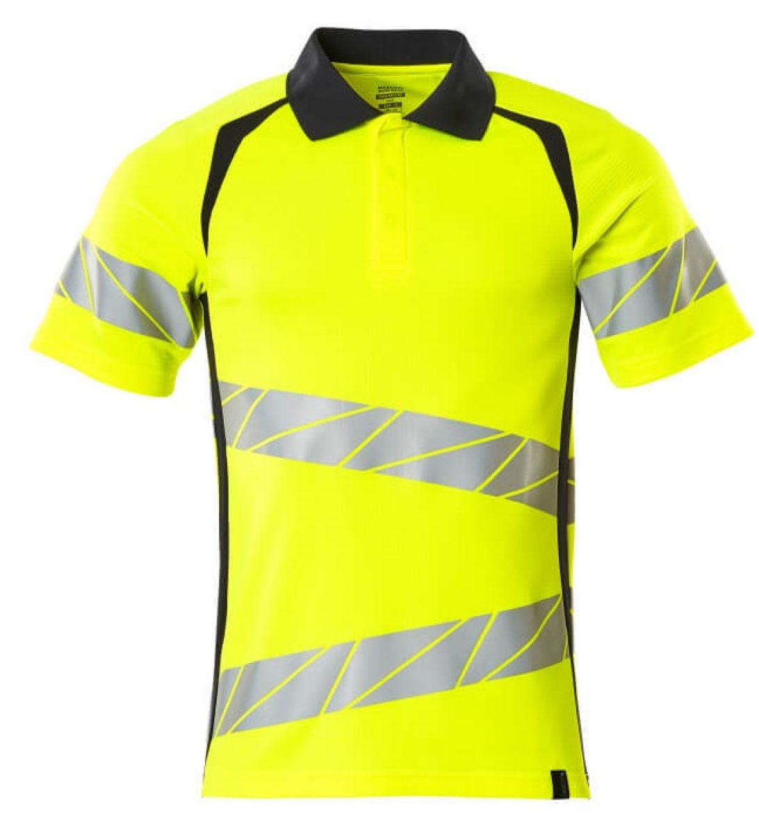 MASCOT-Workwear, Warnschutz-Polo-Shirt, ACCELERATE SAFE, warngelb/schwarzblau