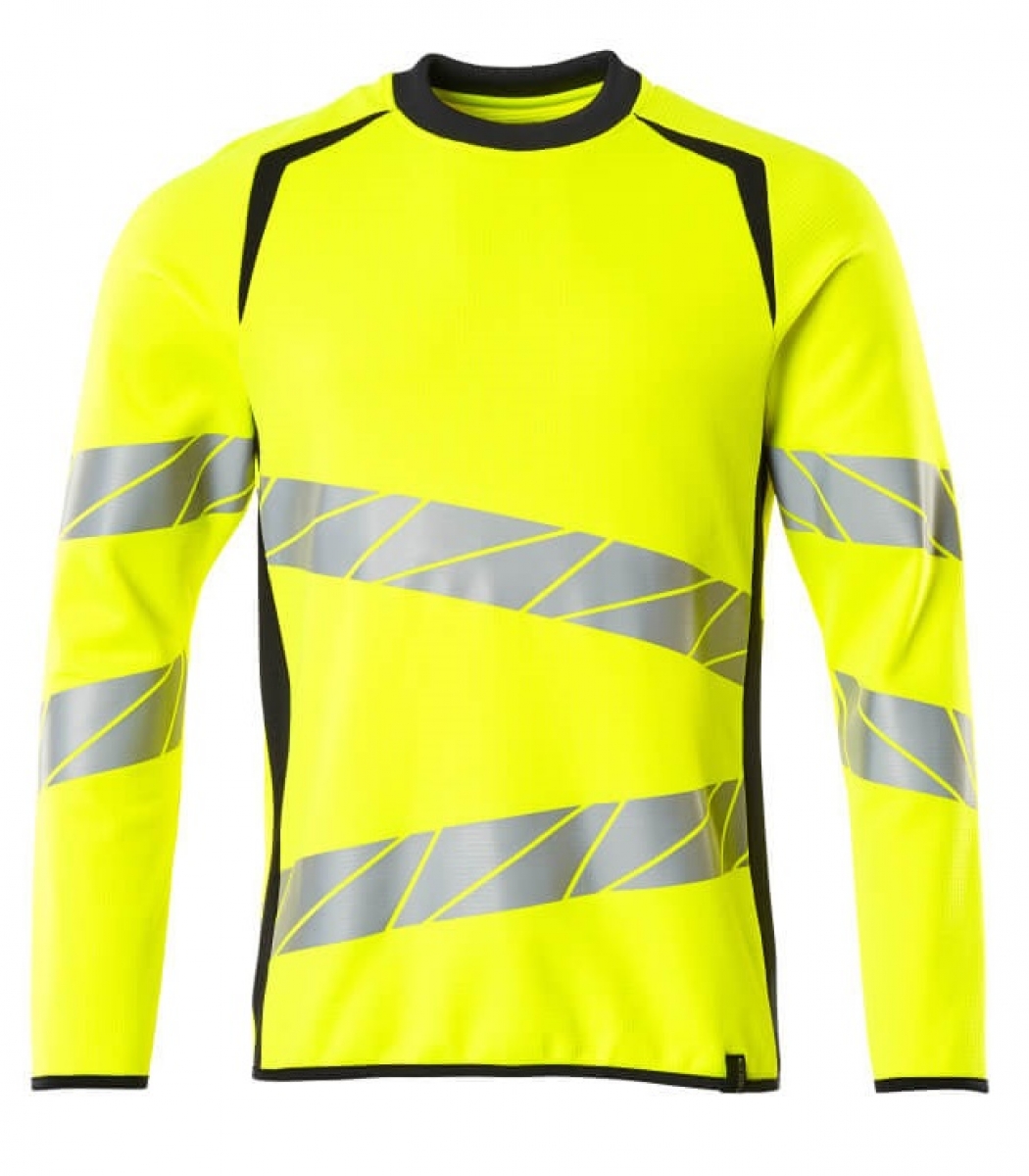 MASCOT-Workwear, Warnschutz-Sweatshirt, ACCELERATE SAFE, warngelb/schwarzblau