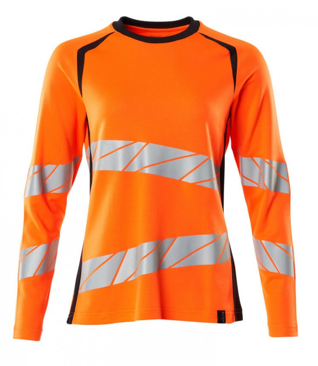 MASCOT-Workwear, Warnschutz-Damen Langarm-Shirt, ACCELERATE SAFE, warnorange/schwarzblau