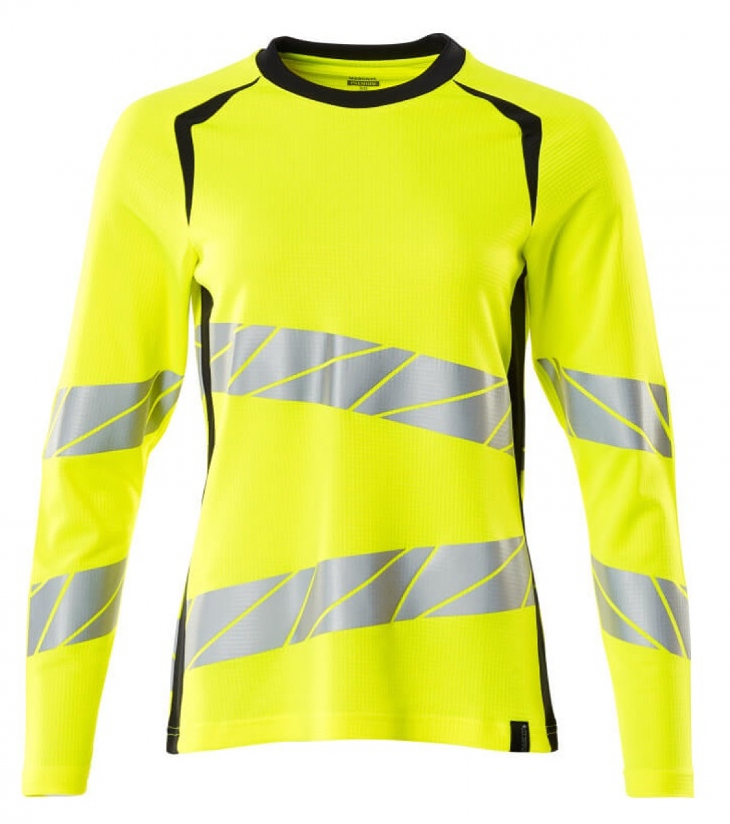 MASCOT-Workwear, Warnschutz-Damen Langarm-Shirt, ACCELERATE SAFE, warngelb/schwarzblau