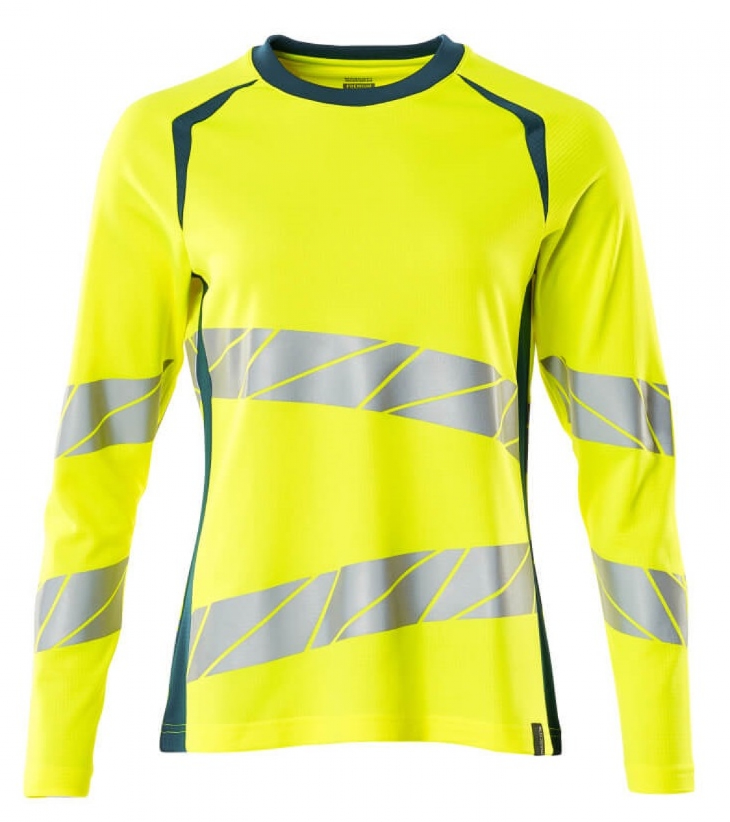 MASCOT-Workwear, Warnschutz-Damen Langarm-Shirt, ACCELERATE SAFE, warngelb/dunkelpetroleum