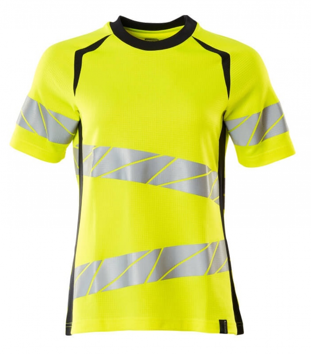 MASCOT-Workwear, Warnschutz-Damen T-Shirt, ACCELERATE SAFE, warngelb/schwarzblau