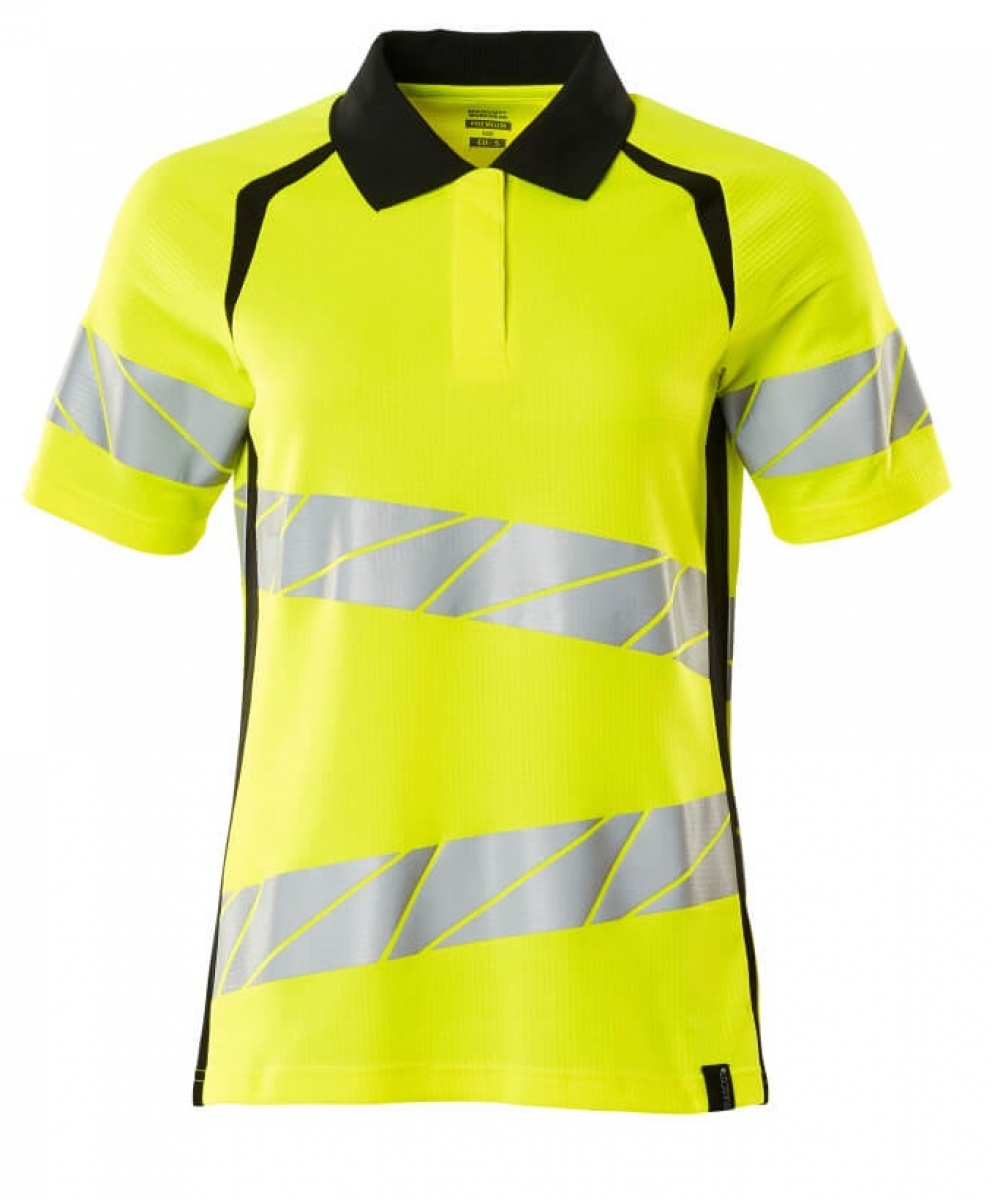 MASCOT-Workwear, Warnschutz-Damen Polo-Shirt, ACCELERATE SAFE, warngelb/schwarz