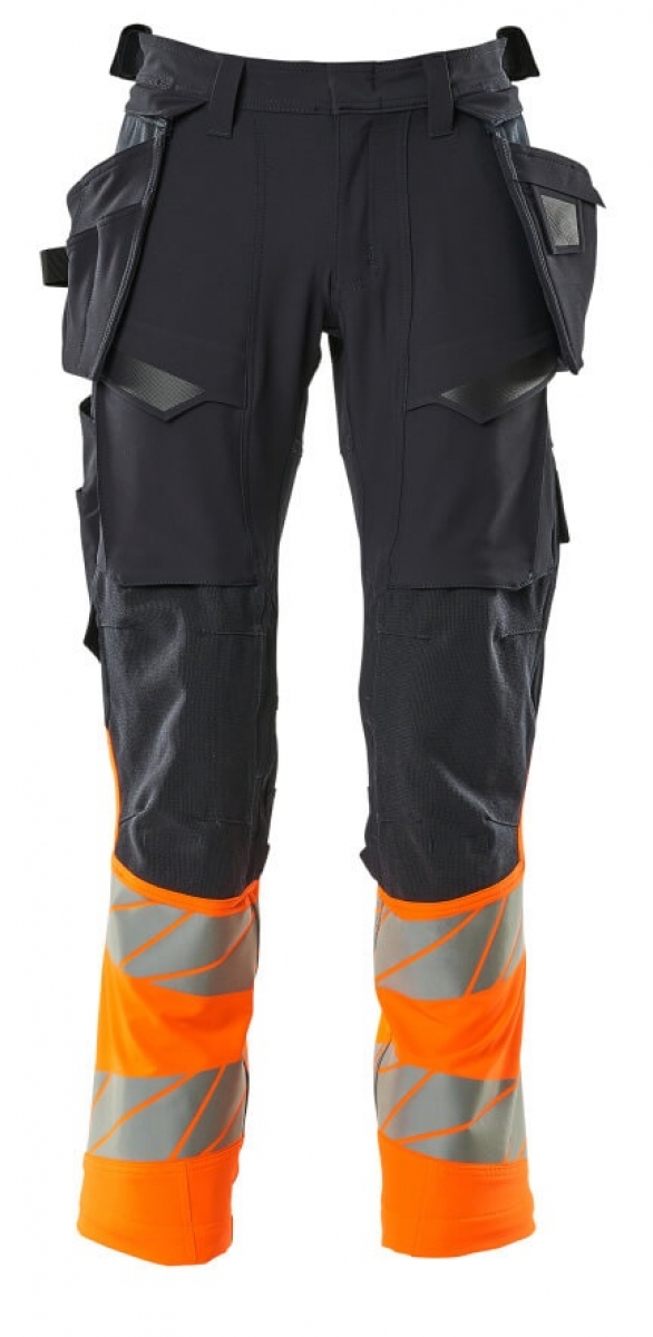 MASCOT-Workwear, Warnschutz-Bundhose, ACCELERATE SAFE, 90 cm, schwarzblau/warnorange