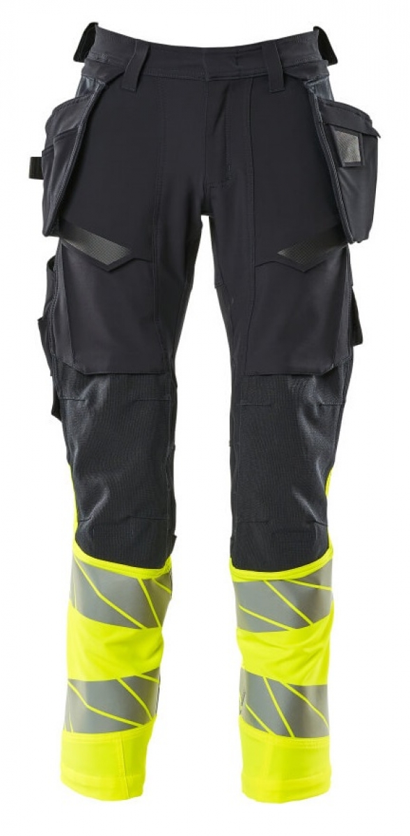 MASCOT-Workwear, Warnschutz-Bundhose, ACCELERATE SAFE, 90 cm, schwarzblau/warngelb