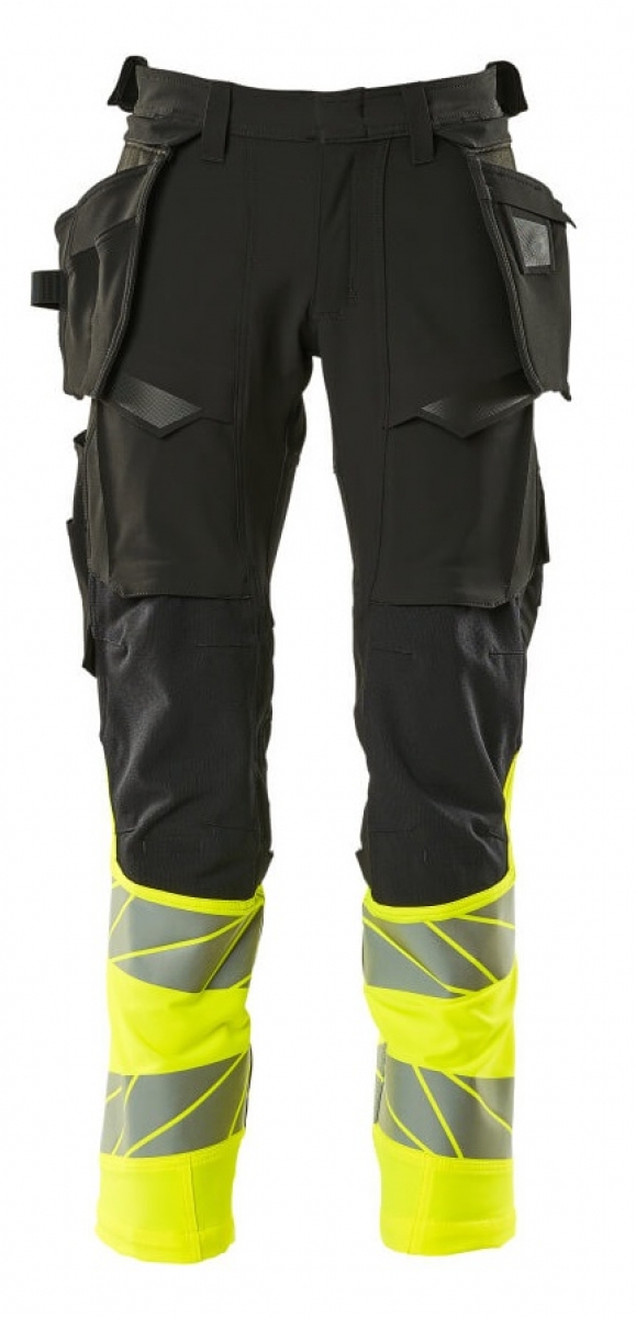 MASCOT-Workwear, Warnschutz-Bundhose, ACCELERATE SAFE, 76 cm, schwarz/warngelb