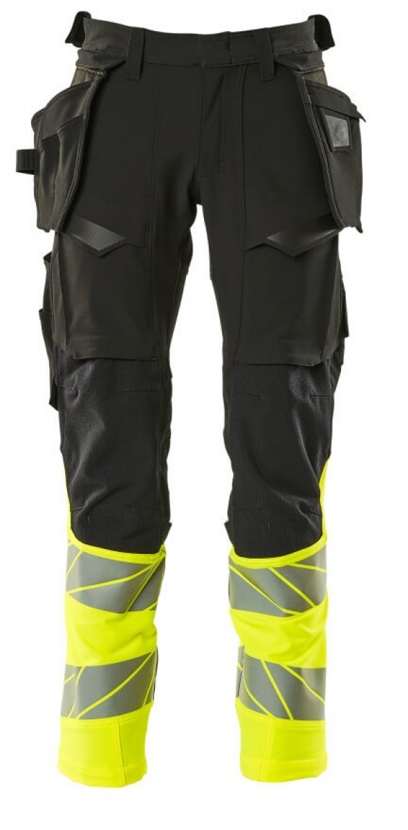MASCOT-Workwear, Warnschutz-Bundhose, ACCELERATE SAFE, 82 cm, schwarz/warngelb