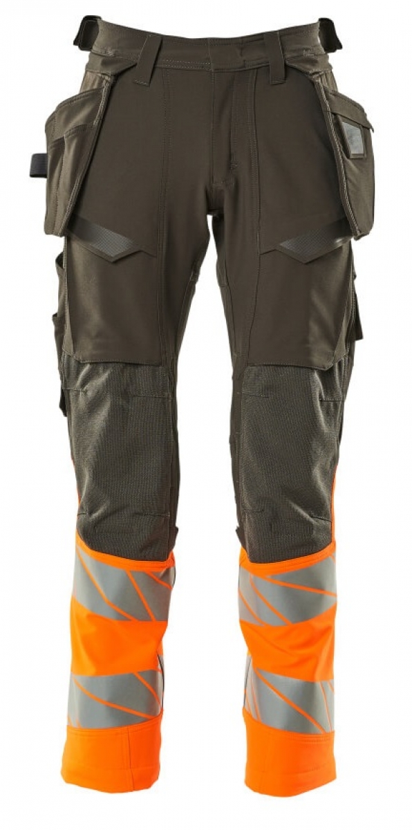MASCOT-Workwear, Warnschutz-Bundhose, ACCELERATE SAFE, 76 cm, dunkelanthrazit/warnorange