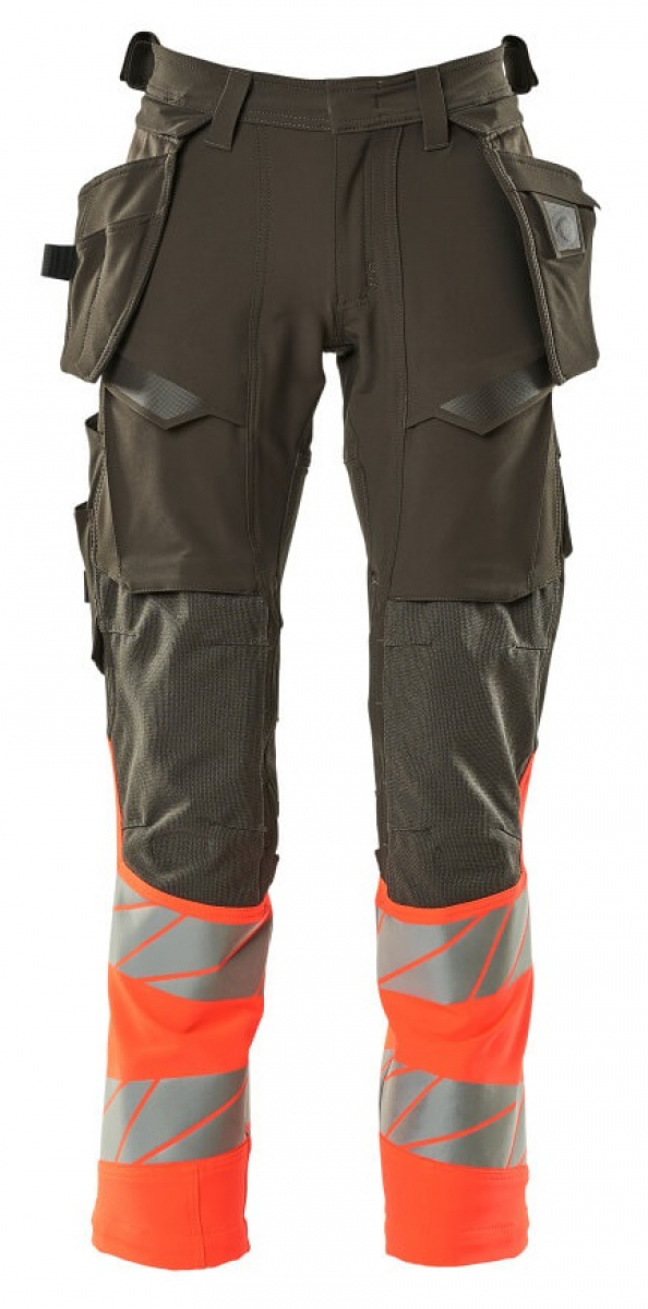 MASCOT-Workwear, Warnschutz-Bundhose, ACCELERATE SAFE, 90 cm, dunkelanthrazit/warnrot