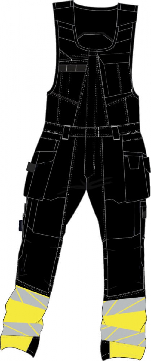 MASCOT-Workwear, Warnschutz-Kombi-Hose, ACCELERATE SAFE, 76 cm, schwarz/warngelb