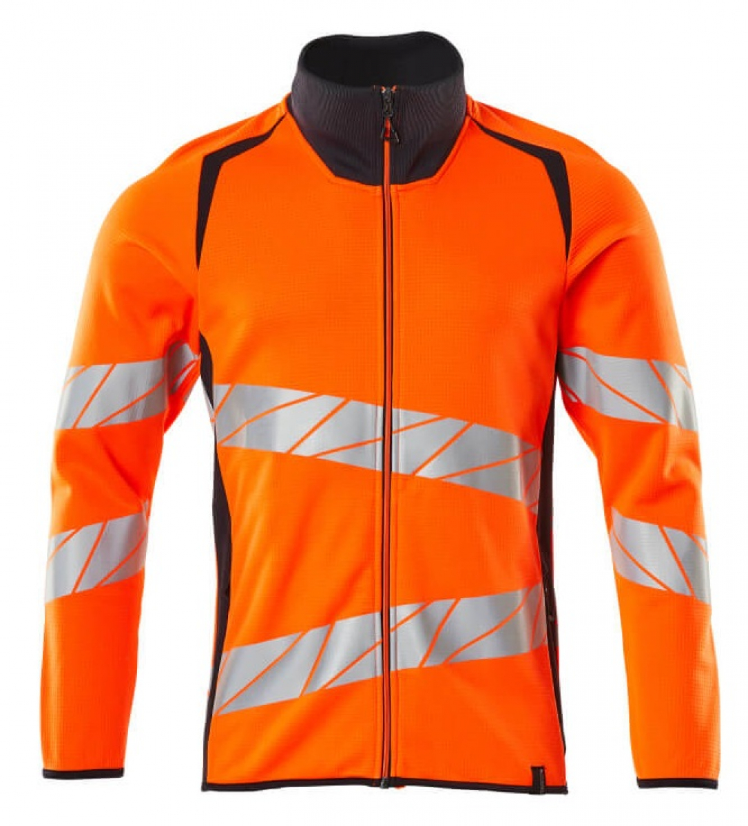 MASCOT-Workwear, Warnschutz-Sweatshirt mit Reißverschluss, ACCELERATE SAFE, warnorange/schwarzblau