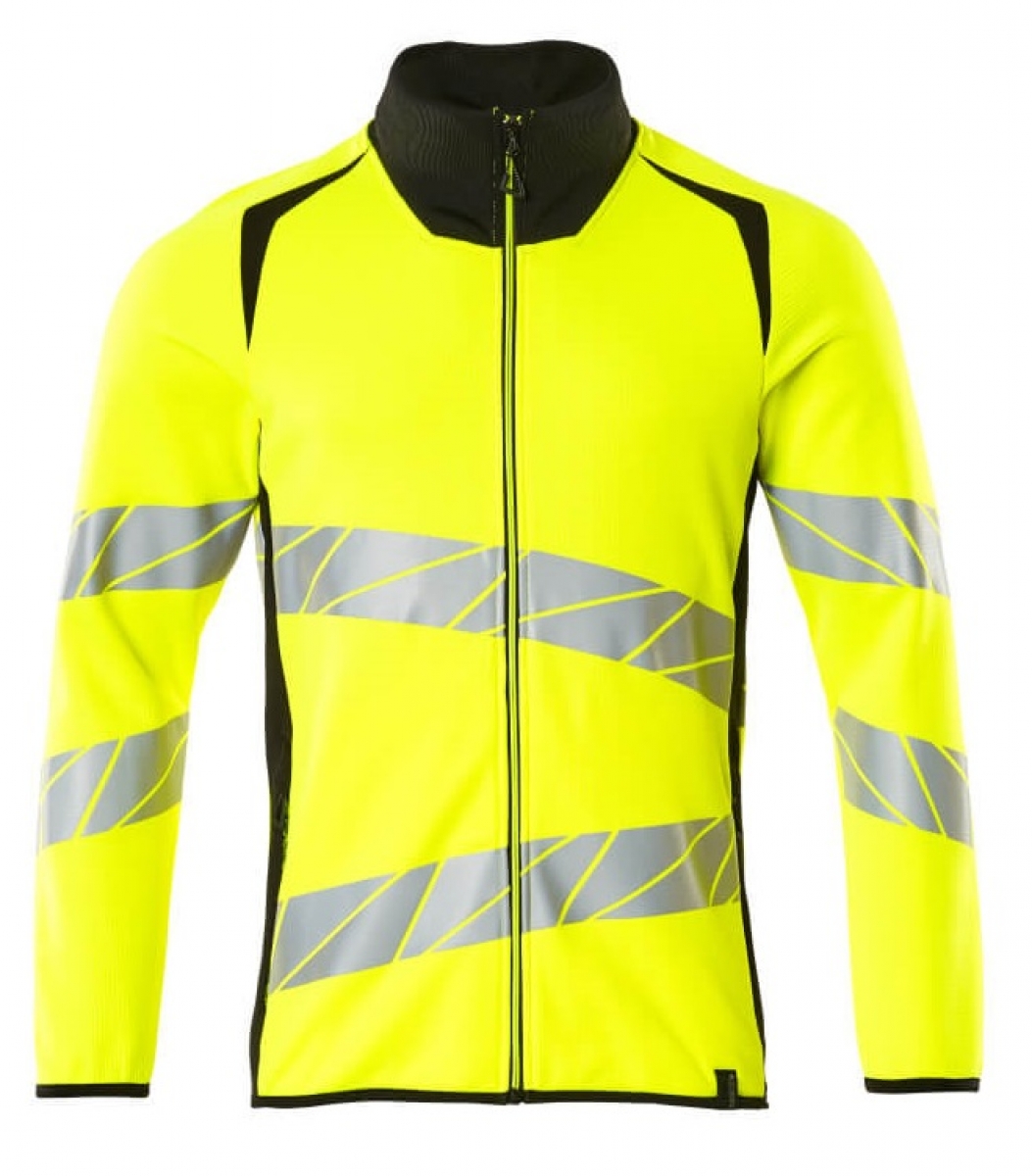 MASCOT-Workwear, Warnschutz-Sweatshirt mit Reiverschluss, ACCELERATE SAFE, warngelb/schwarz