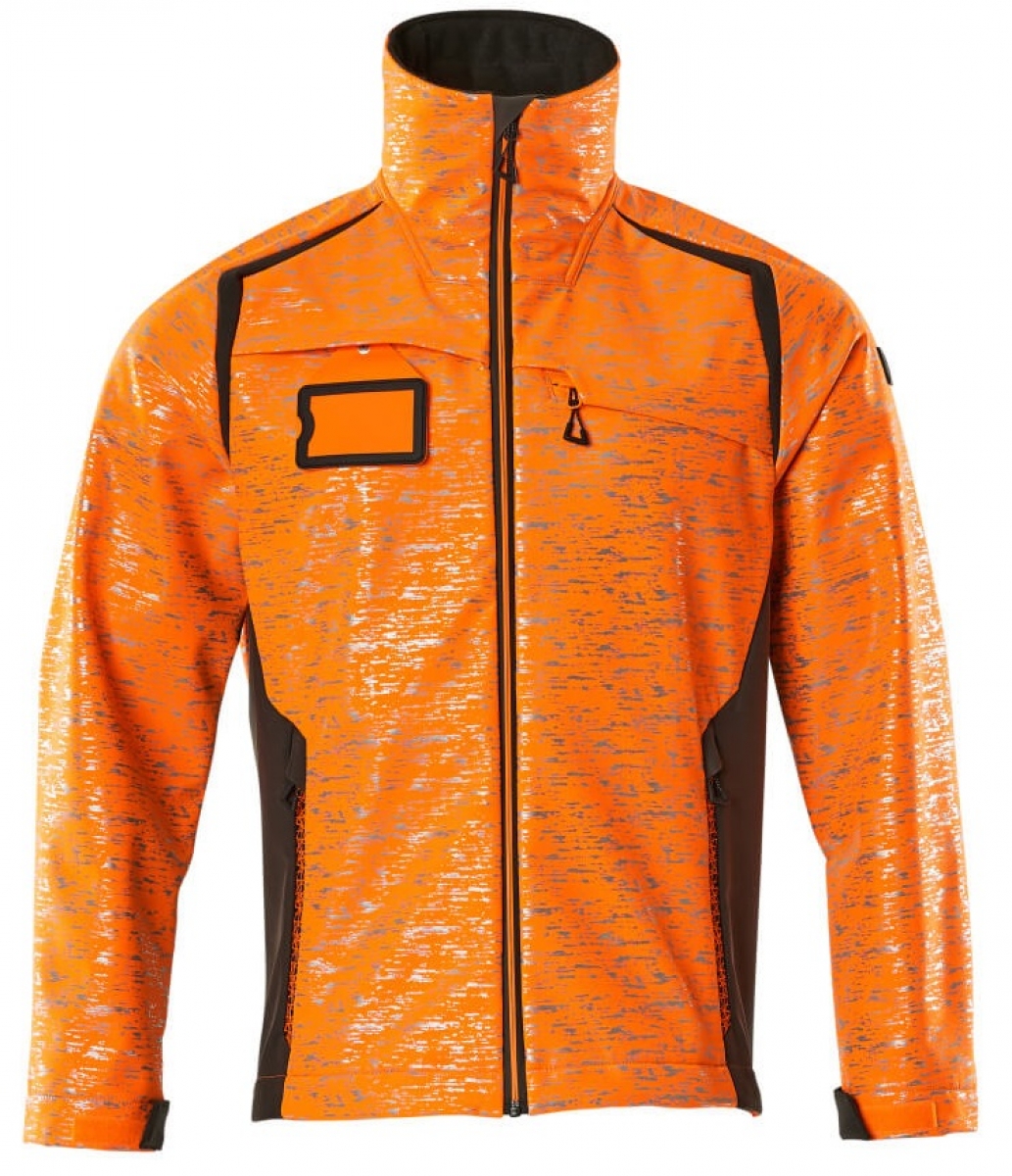 MASCOT-Workwear, Warnschutz-Softshell Jacke, ACCELERATE SAFE, high vis orange/dunkelanthrazit