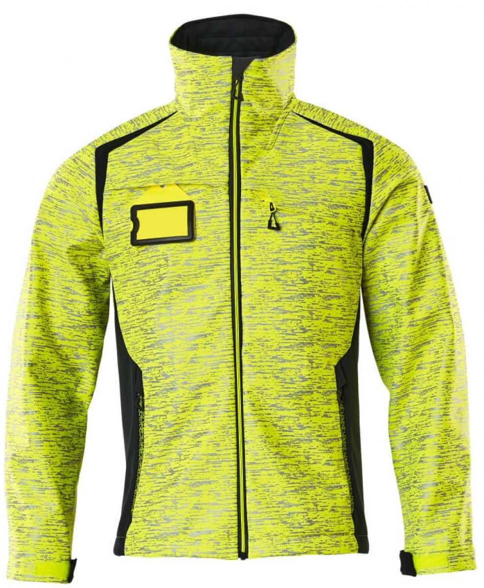 MASCOT-Workwear, Warnschutz-Softshell Jacke, ACCELERATE SAFE, high vis gelb/schwarzblau