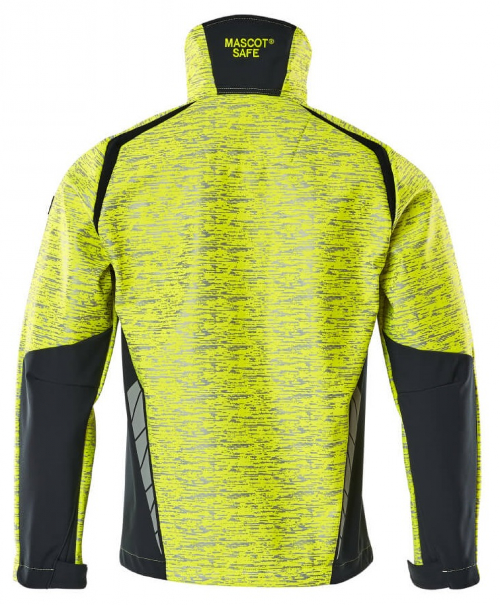 MASCOT-Workwear, Warnschutz-Softshell Jacke, ACCELERATE SAFE, high vis gelb/schwarzblau