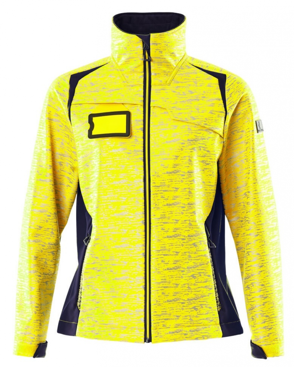 MASCOT-Workwear, Damen Warnschutz-Softshell Jacke, ACCELERATE SAFE, high vis gelb/schwarzblau