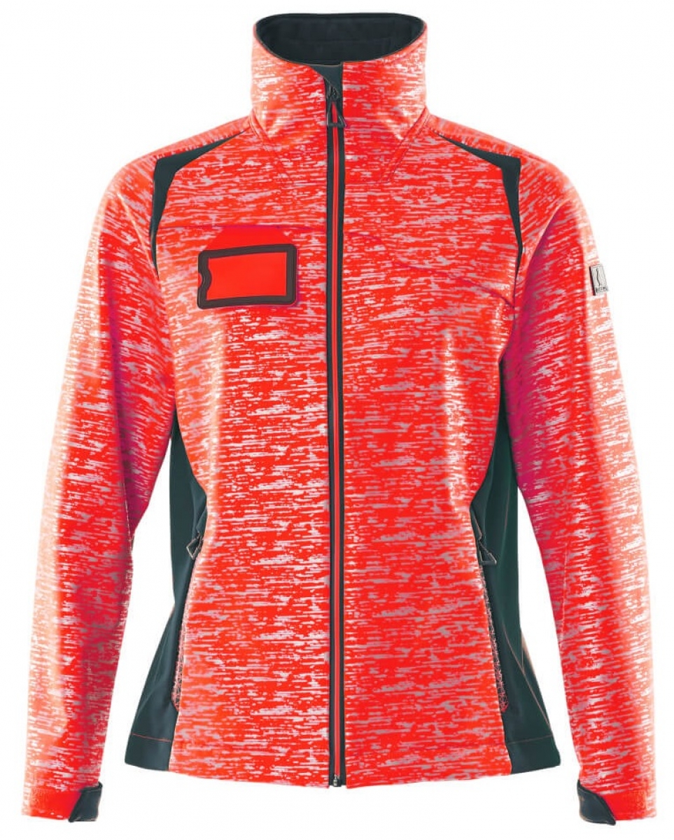 MASCOT-Workwear, Damen Warnschutz-Softshell Jacke, ACCELERATE SAFE, high vis rot/schwarzblau