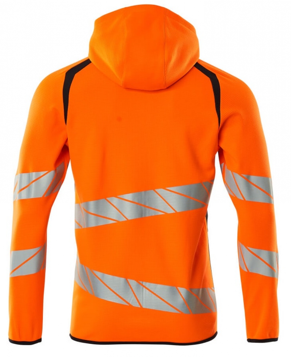 MASCOT-Workwear, Warnschutz-Kapuzen-Sweatshirt, ACCELERATE SAFE, high vis orange/schwarzblau