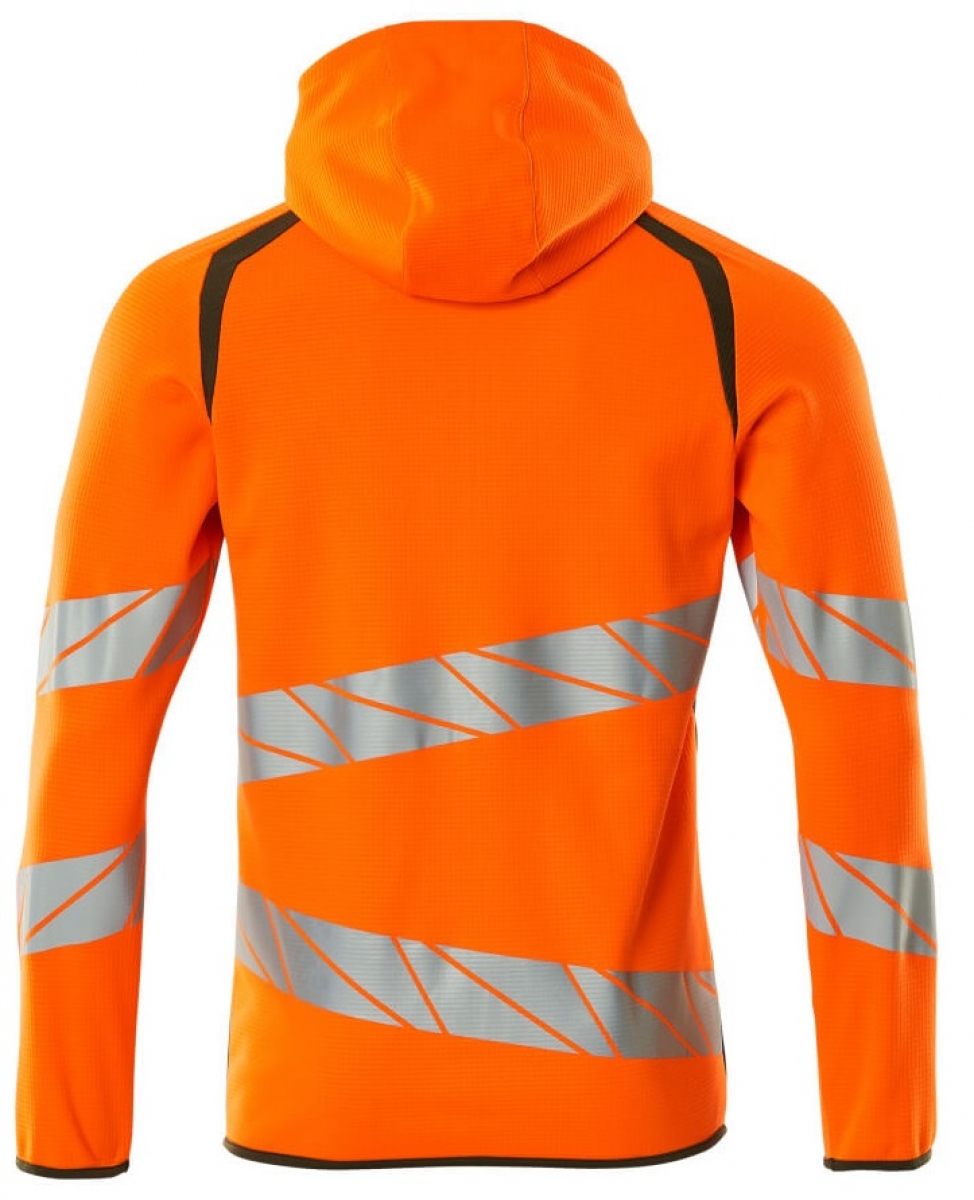 MASCOT-Workwear, Warnschutz-Kapuzen-Sweatshirt, ACCELERATE SAFE, high vis orange/moosgrn