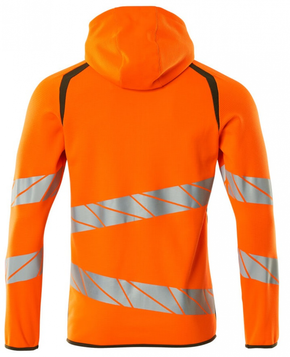 MASCOT-Workwear, Warnschutz-Kapuzen-Sweatshirt, ACCELERATE SAFE, high vis orange/moosgrün