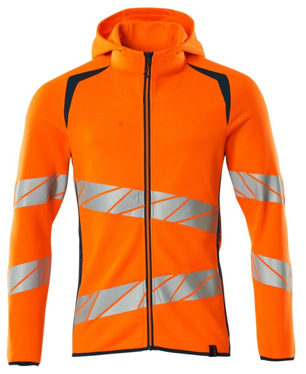 MASCOT-Workwear, Warnschutz-Kapuzen-Sweatshirt, ACCELERATE SAFE, high vis orange/dunkelpetroleum