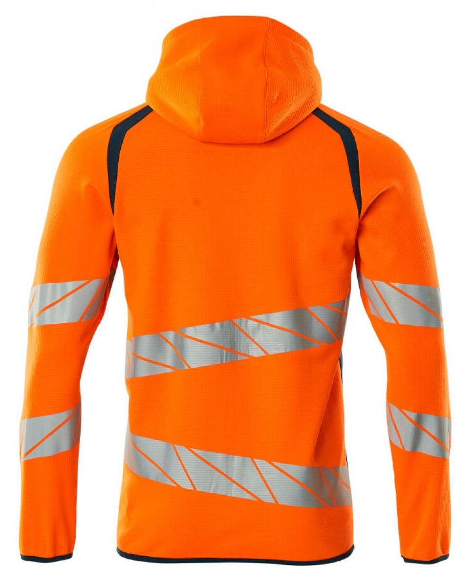 MASCOT-Workwear, Warnschutz-Kapuzen-Sweatshirt, ACCELERATE SAFE, high vis orange/dunkelpetroleum