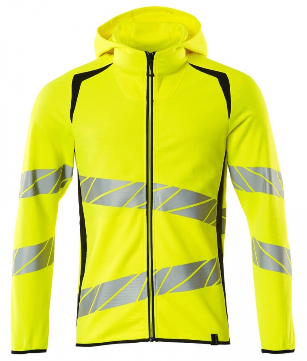 MASCOT-Workwear, Warnschutz-Kapuzen-Sweatshirt, ACCELERATE SAFE, high vis gelb/schwarzblau