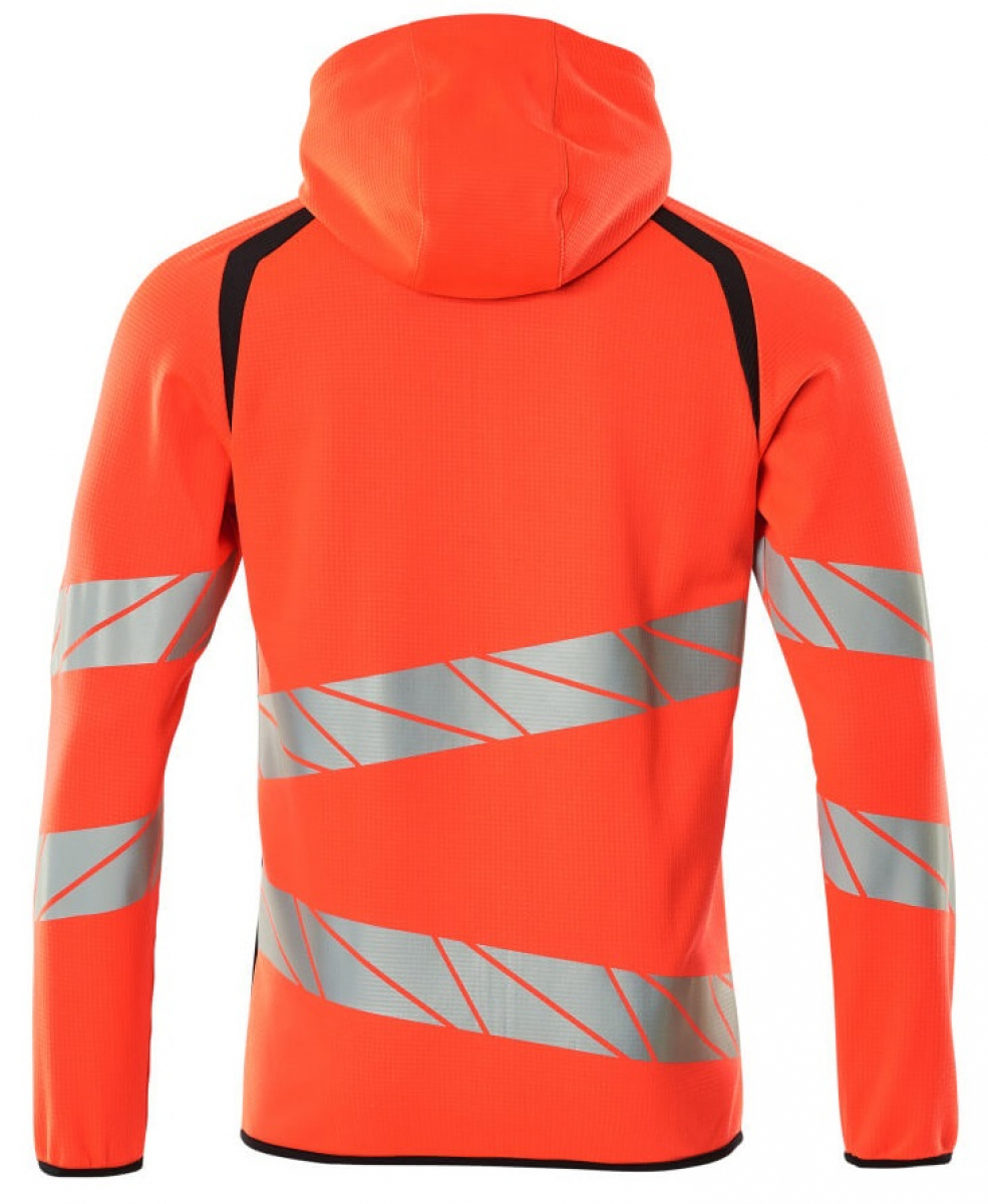 MASCOT-Workwear, Warnschutz-Kapuzen-Sweatshirt, ACCELERATE SAFE, high vis rot/schwarzblau