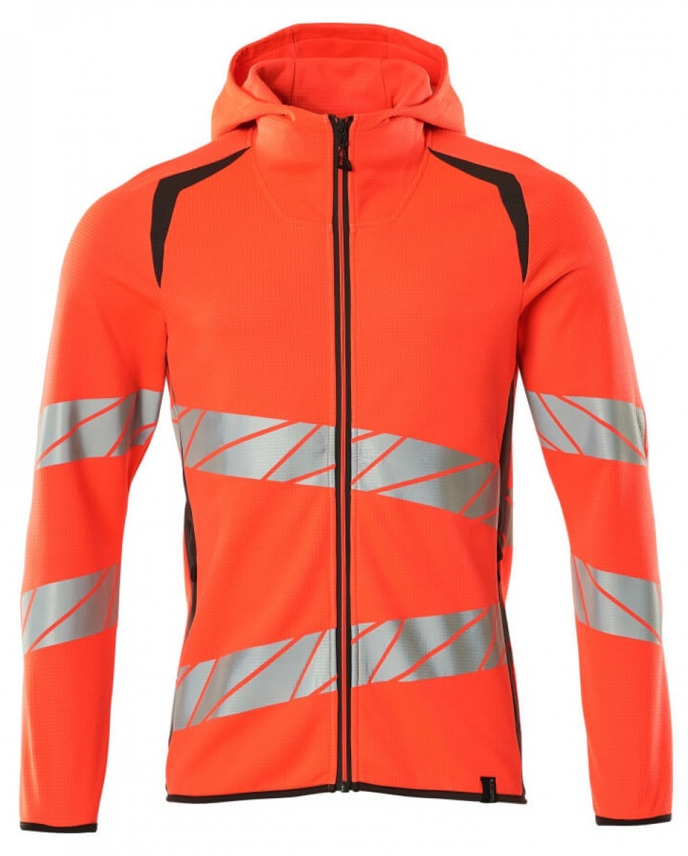 MASCOT-Workwear, Warnschutz-Kapuzen-Sweatshirt, ACCELERATE SAFE, high vis rot/dunkelanthrazit