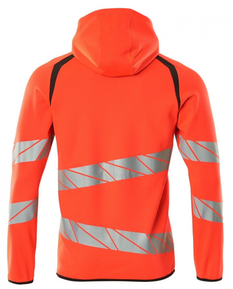 MASCOT-Workwear, Warnschutz-Kapuzen-Sweatshirt, ACCELERATE SAFE, high vis rot/dunkelanthrazit