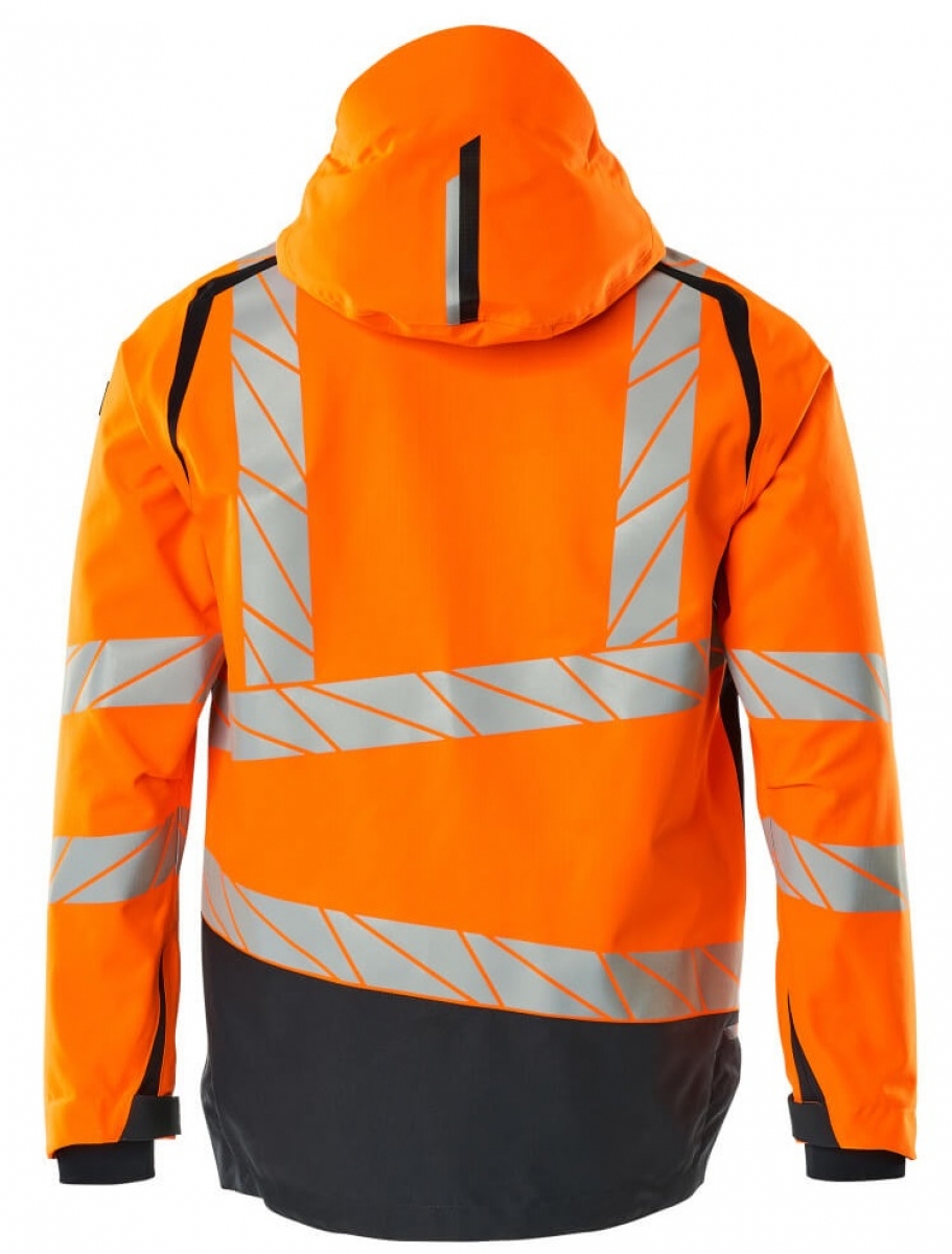 MASCOT-Workwear, Warnschutz-Hard Shell Jacke, ACCELERATE SAFE, high vis orange/schwarzblau