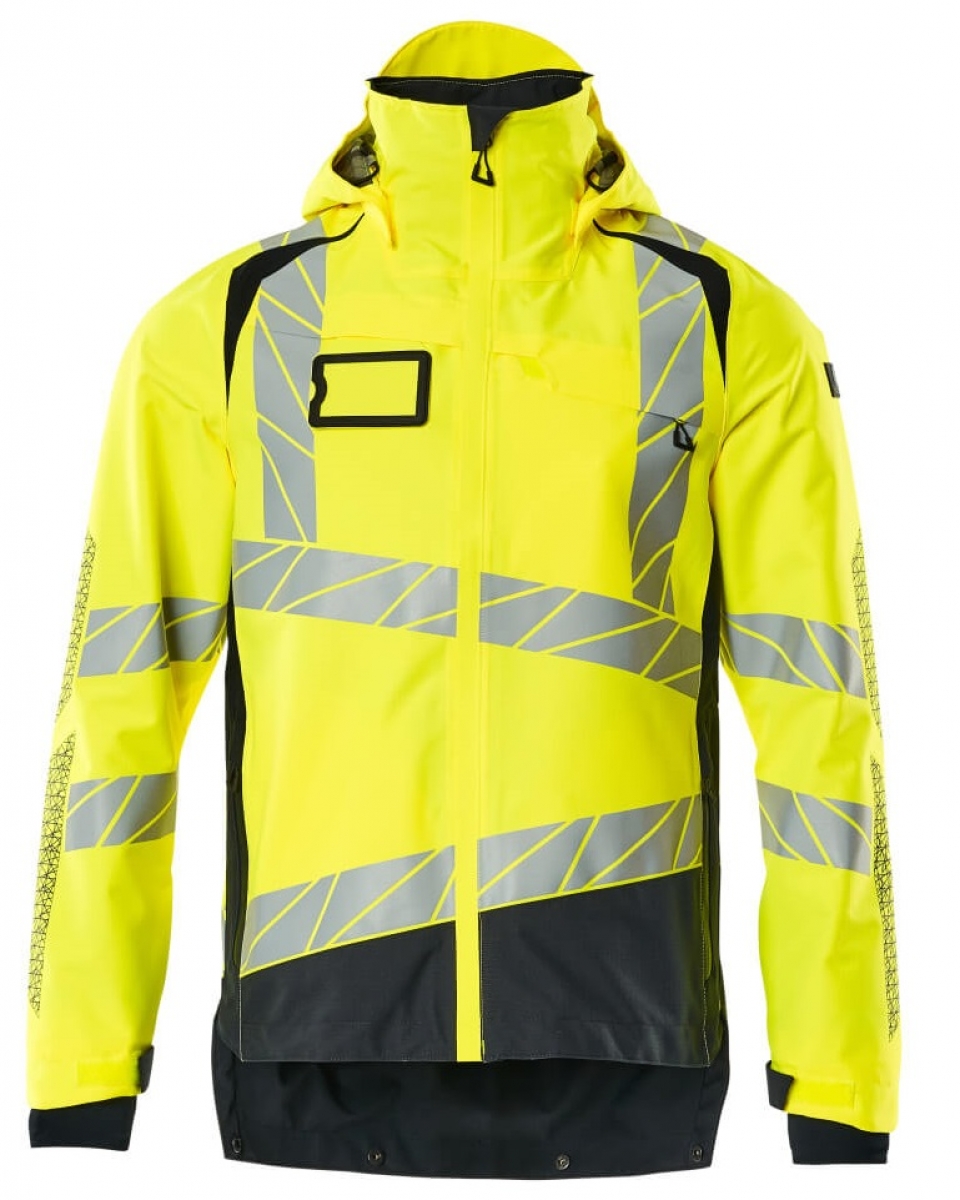 MASCOT-Workwear, Warnschutz-Hard Shell Jacke, ACCELERATE SAFE, high vis gelb/schwarzblau