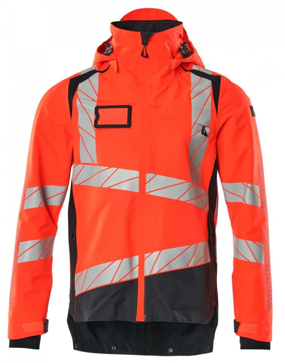 MASCOT-Workwear, Warnschutz-Hard Shell Jacke, ACCELERATE SAFE, high vis rot/schwarzblau