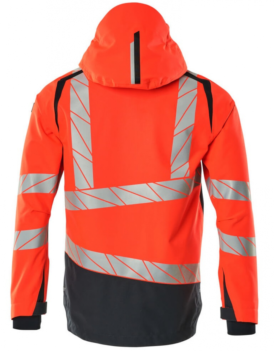 MASCOT-Workwear, Warnschutz-Hard Shell Jacke, ACCELERATE SAFE, high vis rot/schwarzblau