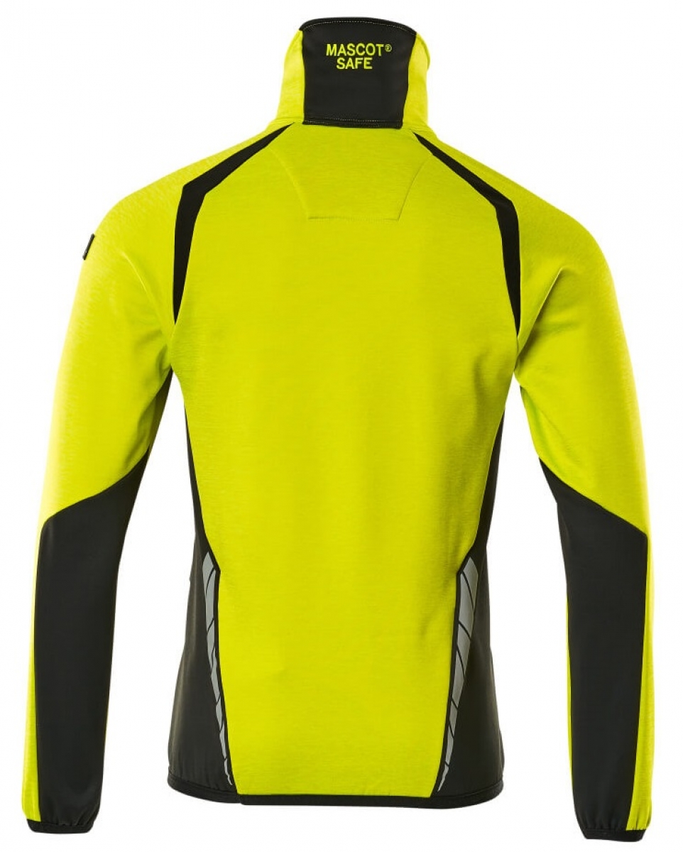 MASCOT-Workwear, Warnschutz-Fleece-Pullover, ACCELERATE SAFE, high vis gelb/schwarz