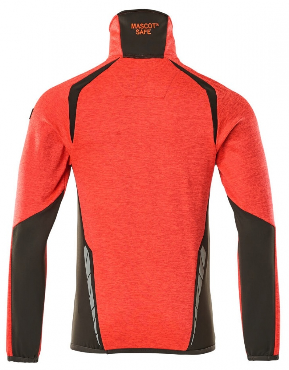 MASCOT-Workwear, Warnschutz-Fleece-Pullover, ACCELERATE SAFE, high vis rot/dunkelanthrazit